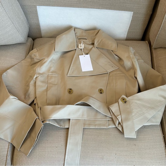 NWT HELSA Oversized Cropped Trench - Chino Khaki - Picture 9 of 14